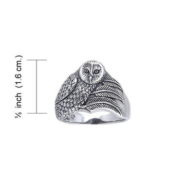 Ted Andrews Barn Owl Ring TRI150 - Jewelry